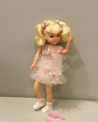 Vintage Mattel Tutti Doll Melody In Pink Dress Shoes Panties 60’s Barbie Family