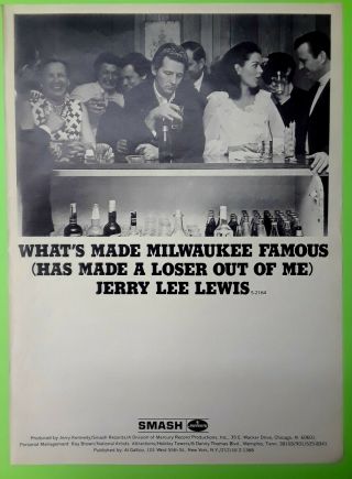 Jerry Lee Lewis Rare Vintage 1968 Promo Poster What 