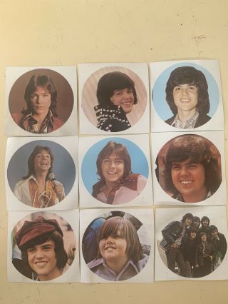 Rare S/adhesive Vinyl Pop Star Stickers 1974 David Cassidy - Donny Osmond