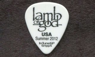 Lamb Of God 2012 Summer Tour Guitar Pick John Campbel Custom Concert Stage Pick