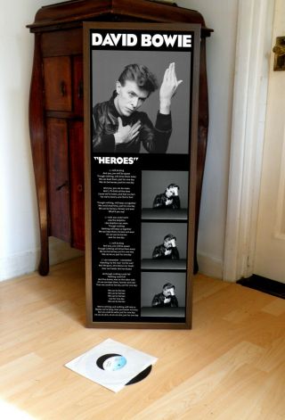 David Bowie Heroes Promotional Poster Lyric Sheet,  Glam,  Space,  Mars,  Rock,  Rebel