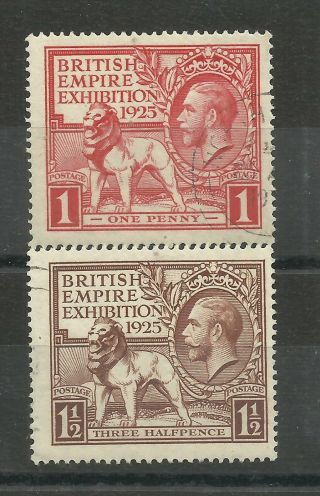 1925 Set Of 2 Wembley Issues,  Sg 432 - 433, .  {av2000 - 71}