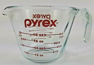 Pyrex 8 Oz 250ml 1 Cup Glass Measuring Cup Made In Usa
