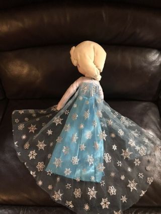 Disney Princess Frozen Elsa 14  Plush / Stuffed Doll w/ Vinyl Face (z) 3