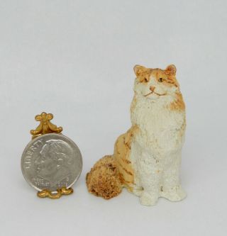 Vintage Charles Claudon Kitty Cat Artisan Dollhouse Miniature 1:12