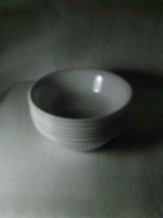 Set Of 7 Corelle By Corning Winter Frost White Cereal Bowls 6 1/8 "
