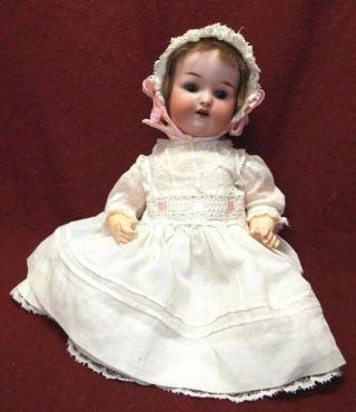 Antique 9 " Bisque Head Baby Doll Heubach Koppelsdorf Antique Clothes