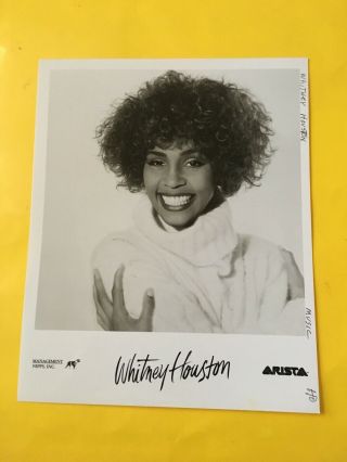 Whitney Houston Press Photo 8x10”,  Arista Records.  See Photos.