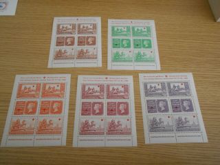 Gb 1940 Centenary Stamp Exhibition Mnh Souvenir Sheets,  One Crease - Ref Za14