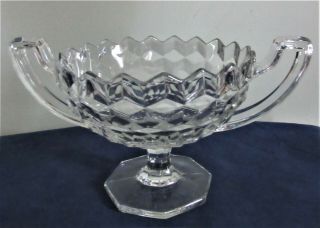 Elegant Vintage Fostoria American Handled Trophy Cup Footed Center Bowl