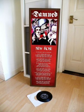 The Damned Rose Promo Poster,  Lyric Sheet,  Sex Pistols,  Clash,  Black,  Goth.