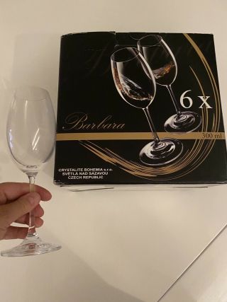 crystal glasses set of 6,  White Wine 3