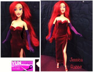 Jessica Rabbit Doll Ooak Custom - Handmade For Collectors 11.  5 " Size Fashion