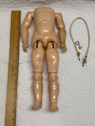 14 1/2” Antique Heinrich Handwerck German Composition Doll Body For Bisque Head