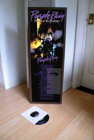 Prince Purple Rain Poster Lyric Sheet,  1999,  Beret,  Red Corvette,  Doves,  Funk