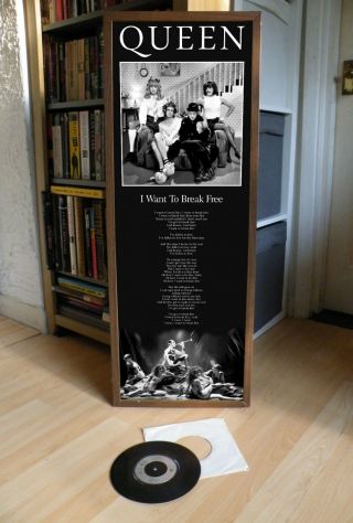 Queen I Want To Break Promo Poster Lyric Sheet,  Bohemian Rhapsody,  Miracle