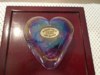 Robert Held Iridescent Art Glass Heart