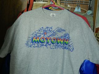 Motown Records (size: Large) Gray Cotton T - Shirt Detroit,  Michigan_lake Erie