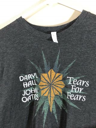 Daryl Hall John Oates & Tears For Fears 2017 Concert Shirt Xl Gray Soft Retro