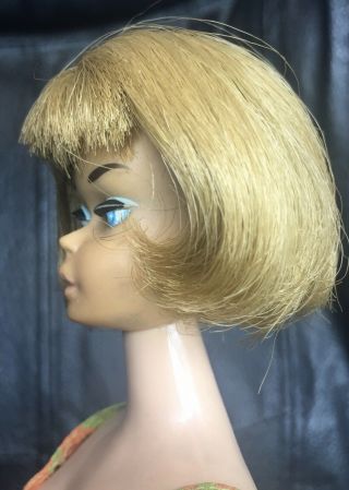 1965 - 67 Ash Blonde AMERICAN GIRL Barbie Doll 1070 w/ Two Way Tiger Outfit 3402 3