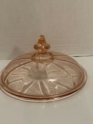 Vintage Pink Depression Glass Replacement Dome Lid/cover For Candy/compote