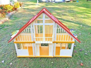 Vintage 1970’s A Frame Barbie Doll Dream House Repair Or Use