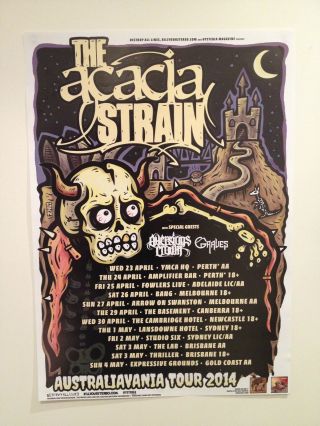 The Acacia Strain 2014 Australian Tour Poster A2 Death Is The Only Mortal