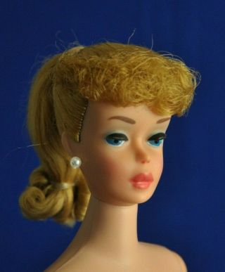 Vintage 1960s 7 Ash Blonde Ponytail Barbie