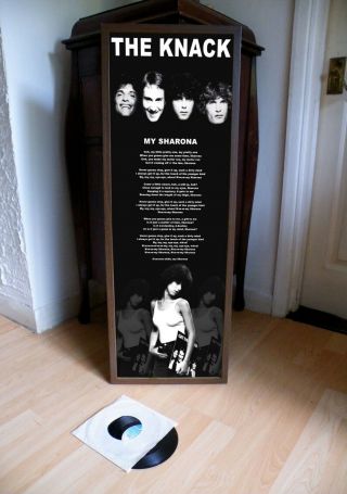 The Knack My Sharona Promotional Poster Lyric Sheet,  Rock.  Country,  Pop