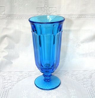 Imperial Glass Old Williamsburg Antique Blue 7 1/4 " Iced Tea Goblets Stems