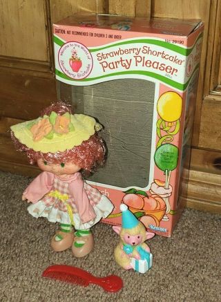 Berry - Tastic 1983 Strawberry Shortcake Party Pleaser Peach Blush Complete W/ Box