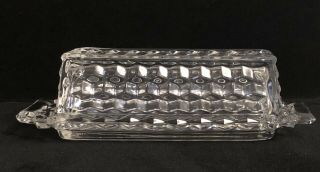 Vintage Fostoria American Covered Butter Dish 7 1/2 " Long Made For 1/4 Lb