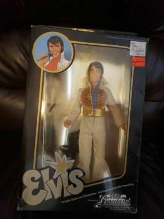 Vintage Elvis Presley 12” Doll W/ Guitar,  1984,  Eugene Doll Co.