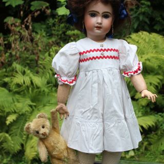 Adorable Antique French Doll Dress For Jumeau Bru Steiner For A Large Doll