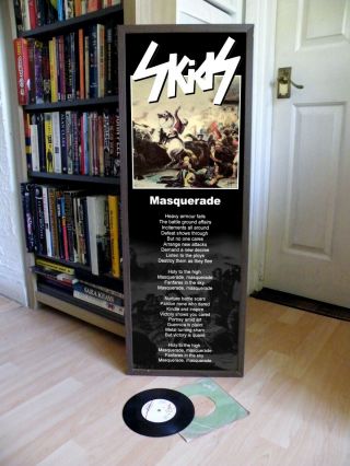 The Skids Masquerade Promo Poster,  Lyric Sheet,  Sex Pistols,  Clash,  Big Country