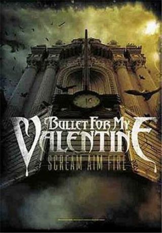 Bullet For My Valentine Rock Flag/ Tapestry/ Fabric Poster " Scream Aim Fire "