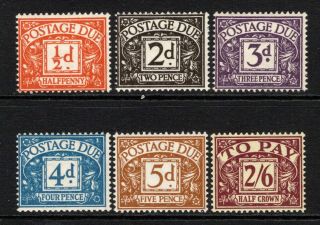 Great Britain 1954 - 55 Postage Due Set Sgd40 - 45 Lm/mint Cat £250