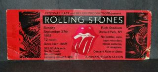 Vintage 1981 Rolling Stones Concert Ticket Stub.  Rich Stadium Ny