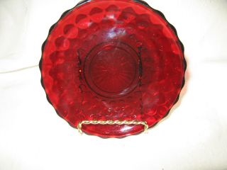 Anchor Hocking Ruby Red Bubble Glass Plate
