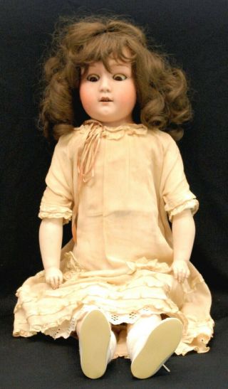Antique 26 " Gebruder Heubach 11 Germany Bisque Head Doll Leather Jointed Body