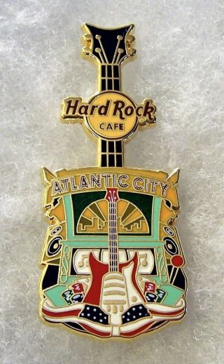 Hard Rock Cafe Atlantic City V14 City Tee Guitar Series Pin 82725