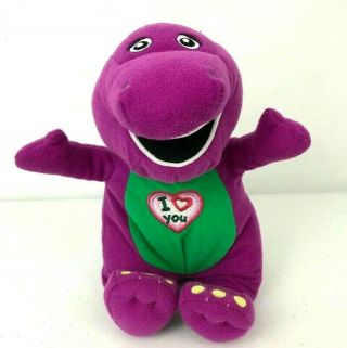 Singing Barney The Dinosaur Plush 8 " Sings I Love You You Love Me Stuffed Animal