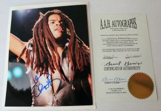Handsome Lenny Kravitz Autographed Photo 8 " By 10 " Certificate Of Authenticity
