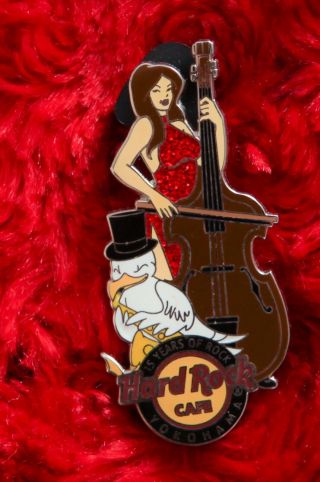 Hard Rock Cafe Pin Yokohama Cello Girl Upright Bass Bird 15 Years Of Rock Tour