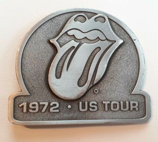 Rolling Stones Tongue Logo 1972 Us Tour Pewter Belt Buckle Rockware
