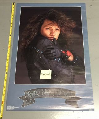 Vintage 1988 Jon Bon Jovi Poster (22 X 34 Inches) Authentic And Real