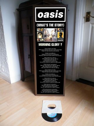 Oasis Morning Glory Promotional Poster Lyric Sheet,  Brit Pop,  Blur.  Wonderwall