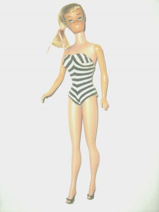 Vintage _ Barbie Swirl Ponytail Honey Blonde Costume,  Shoes 1958 - 1964