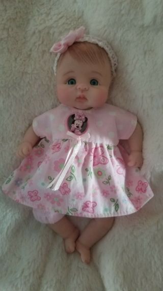 Ooak Polymer Clay Baby Girl Art Doll 7 " Resell,  Sculpted By Joni Lea