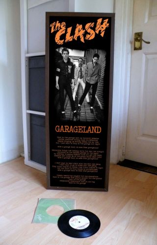 The Clash Garageland Promo Poster,  Lyric Sheet,  Sandinista,  Sex Pistols,  1977,  Riot